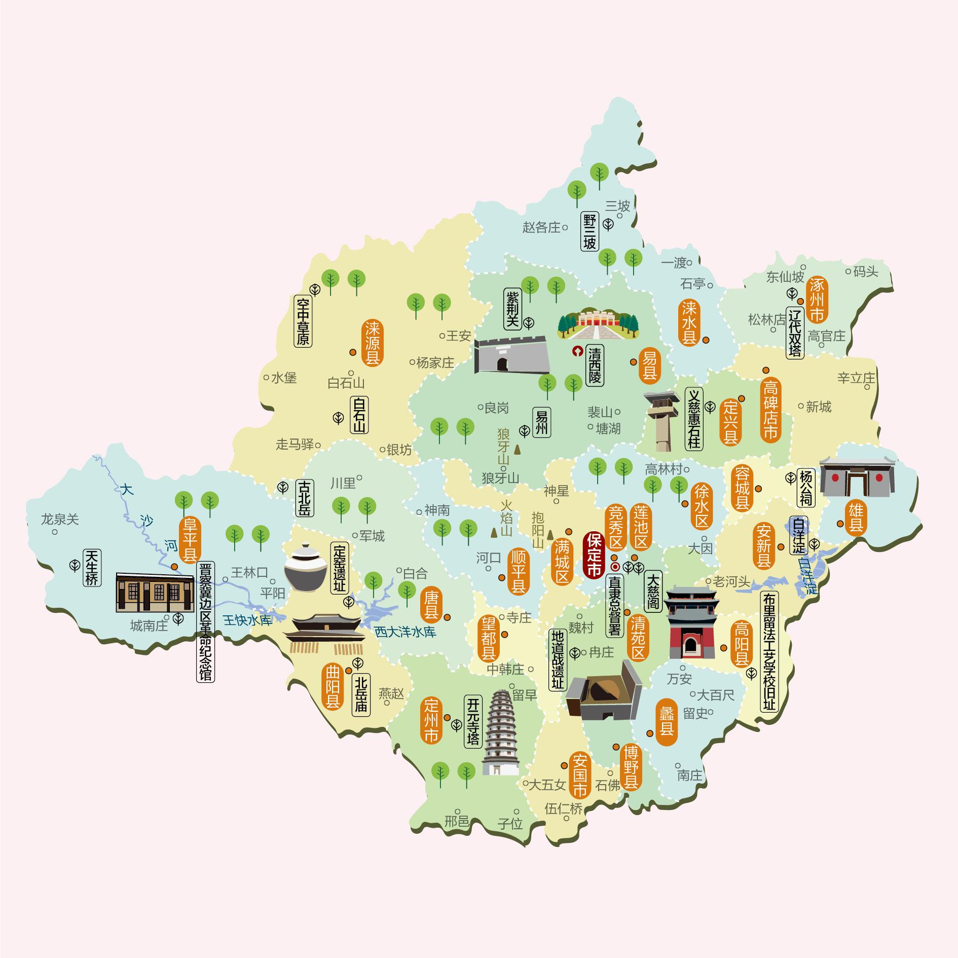保定人文地图