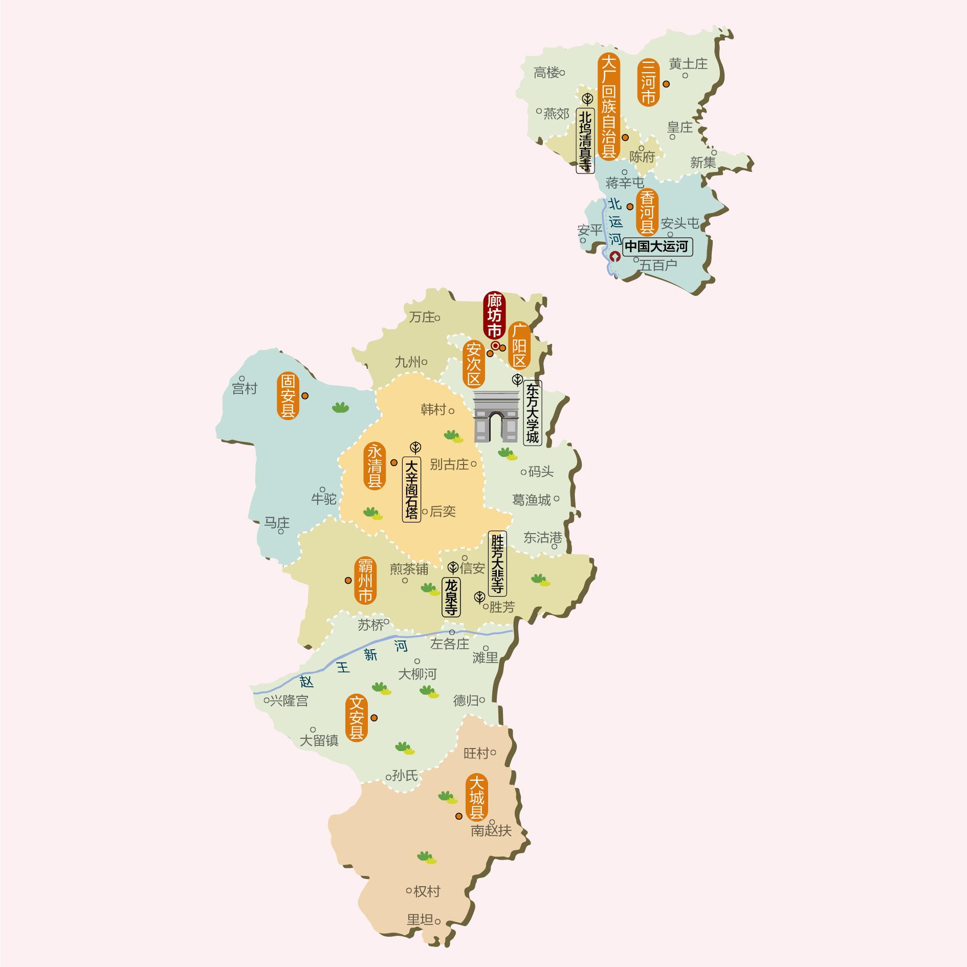 廊坊人文地图
