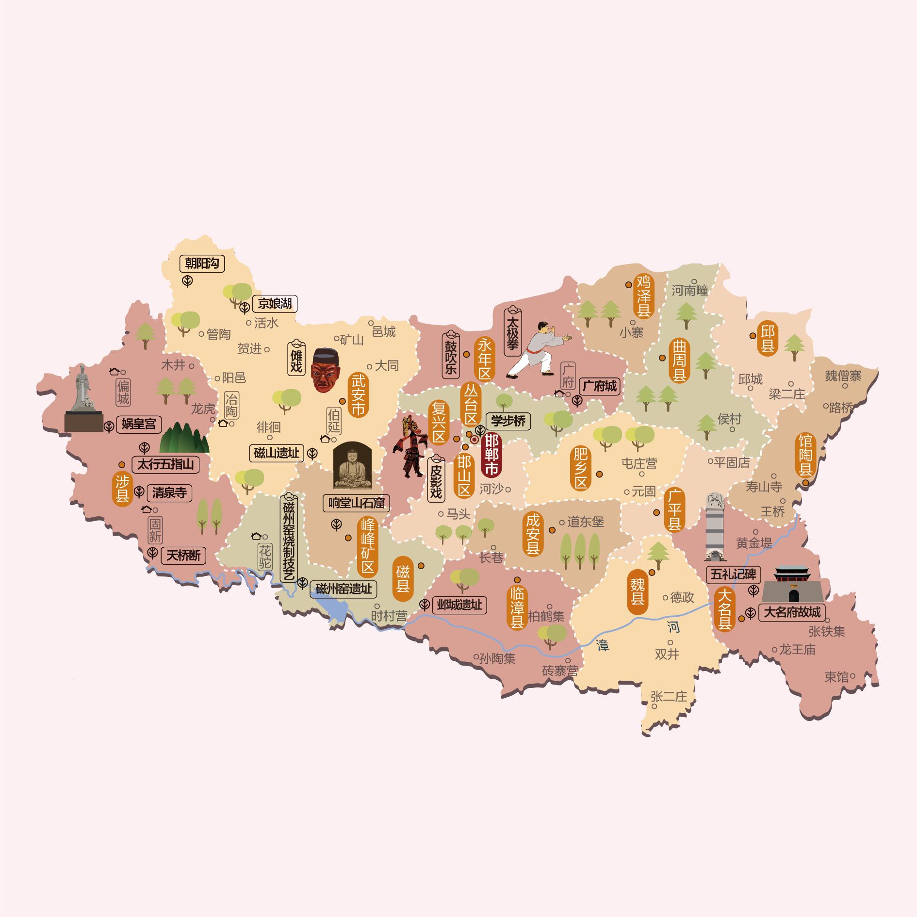 邯郸人文地图