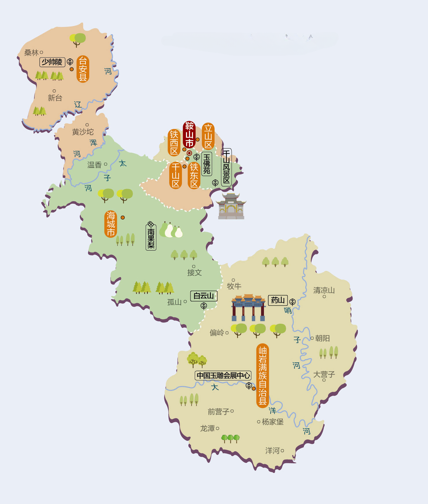 鞍山人文地图