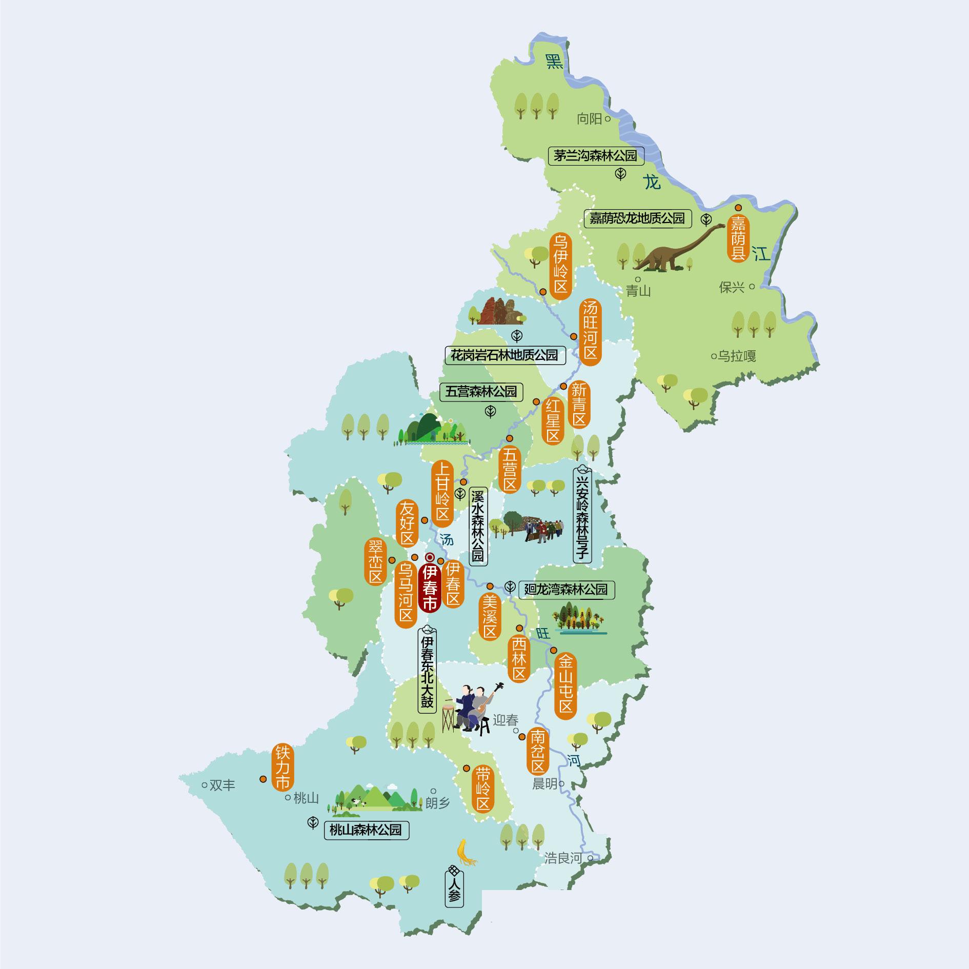 伊春人文地图