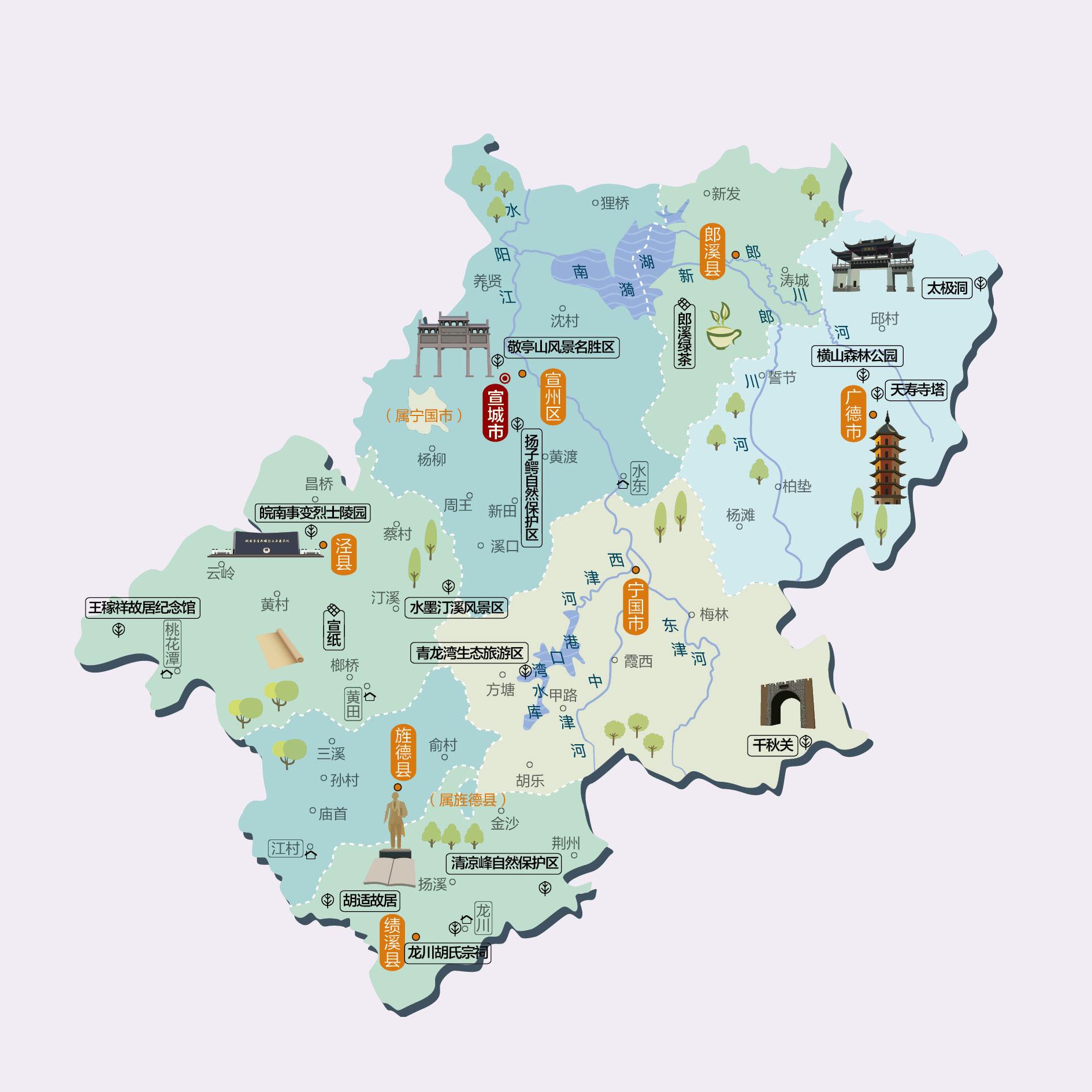 宣城人文地图