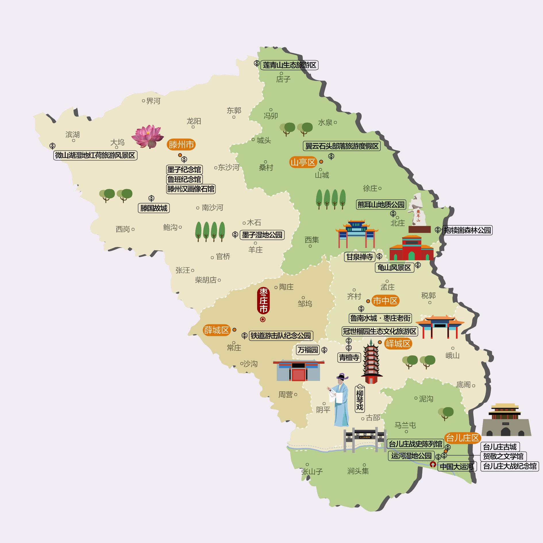 枣庄人文地图