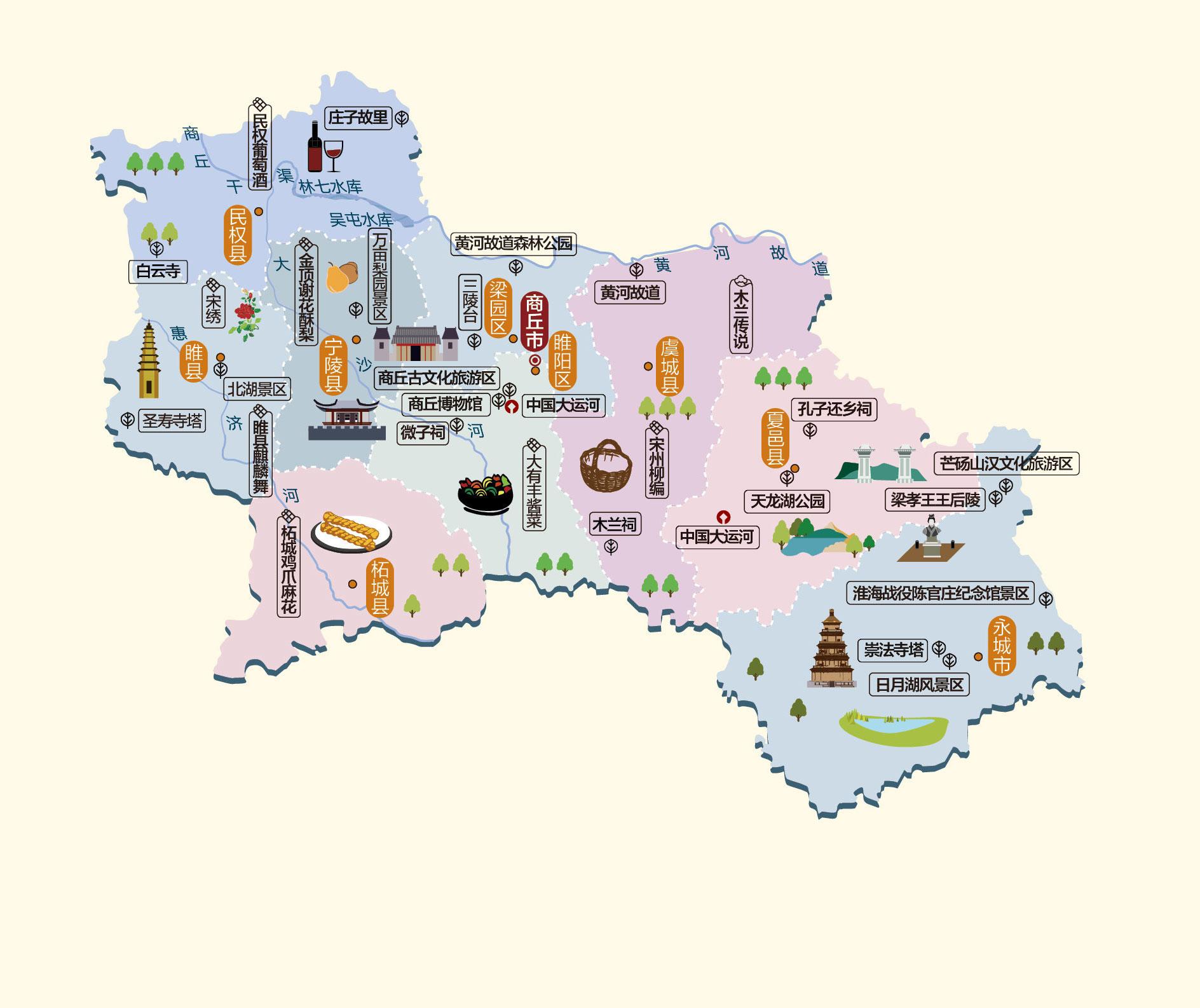 商丘人文地图