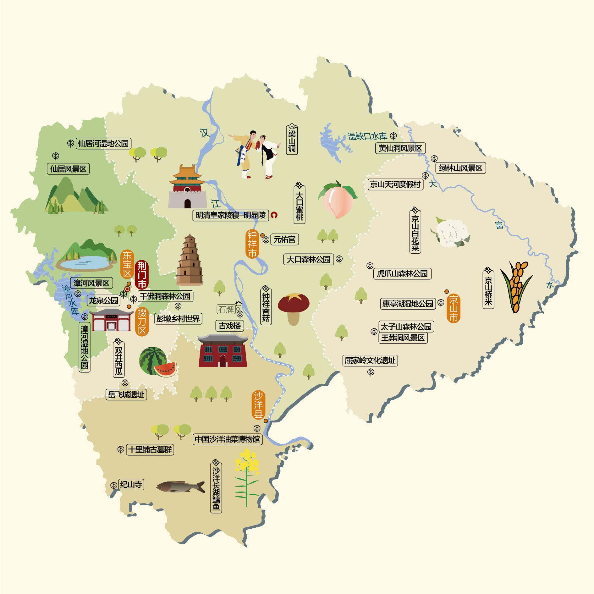 荆门人文地图