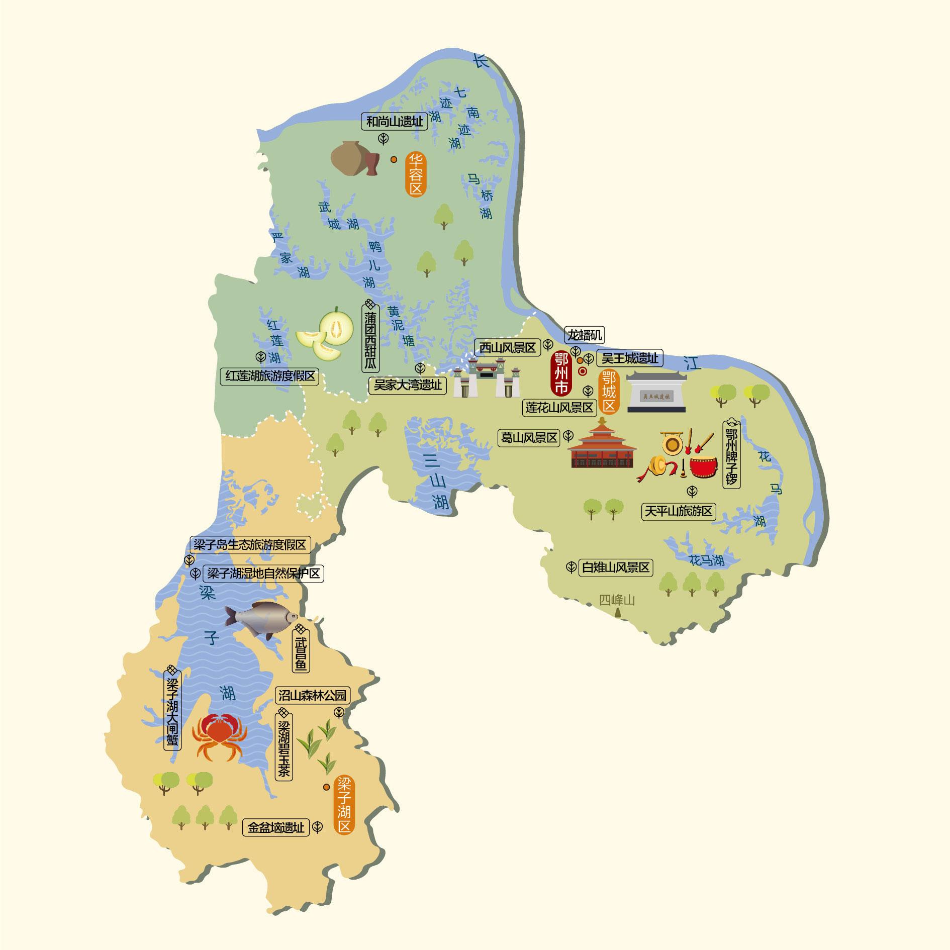 鄂州人文地图