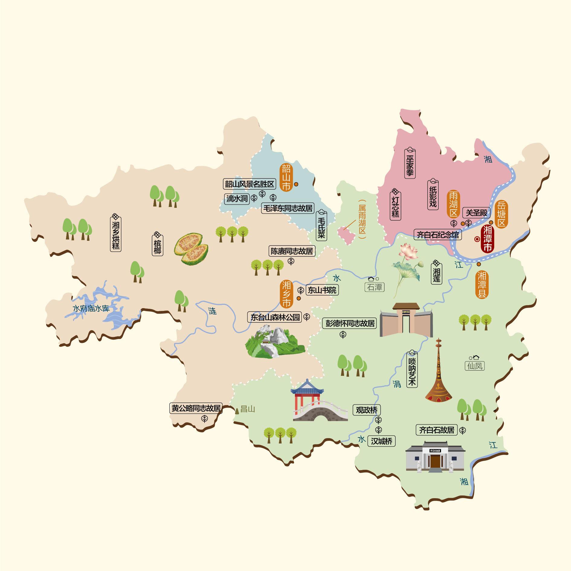 湘潭人文地图