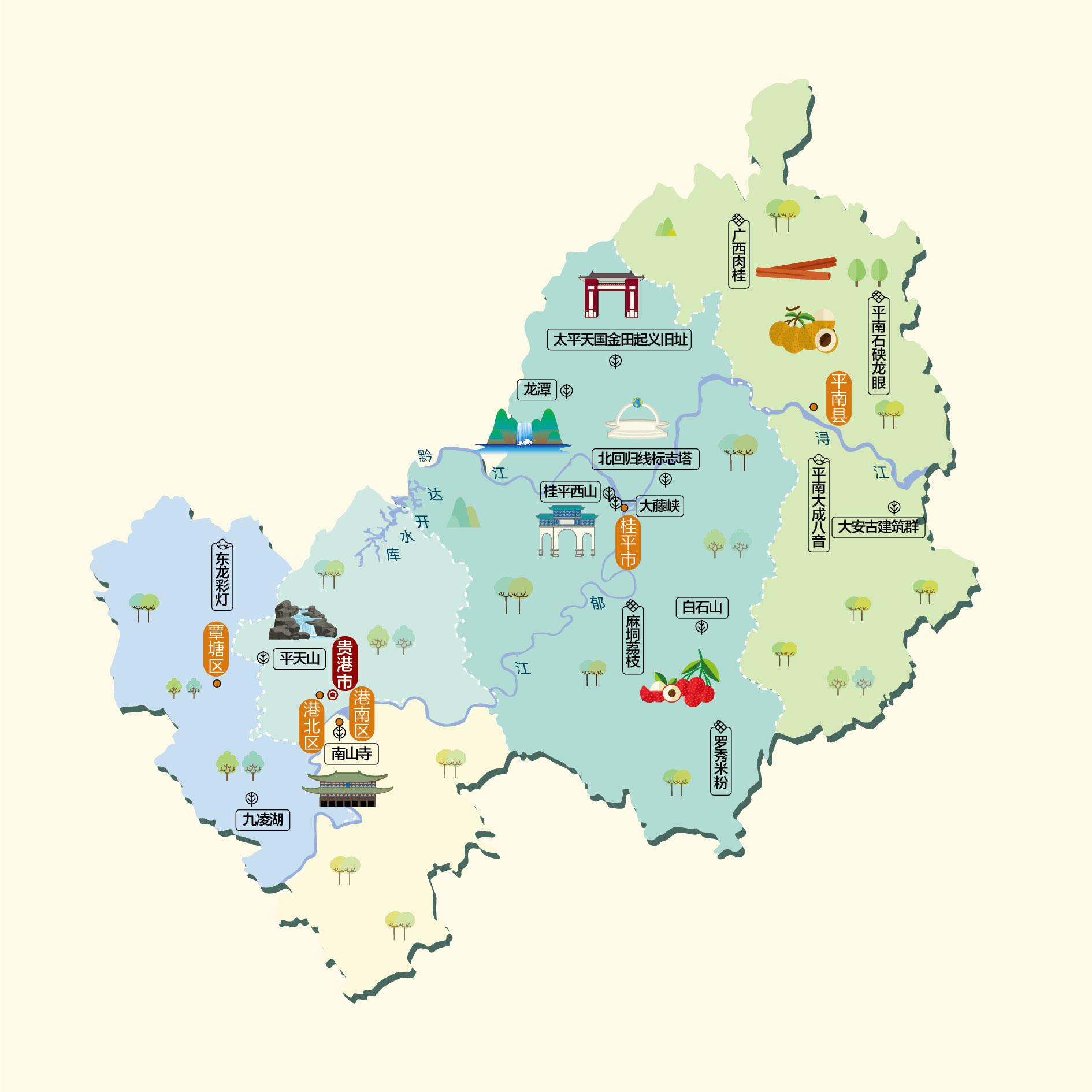 贵港人文地图