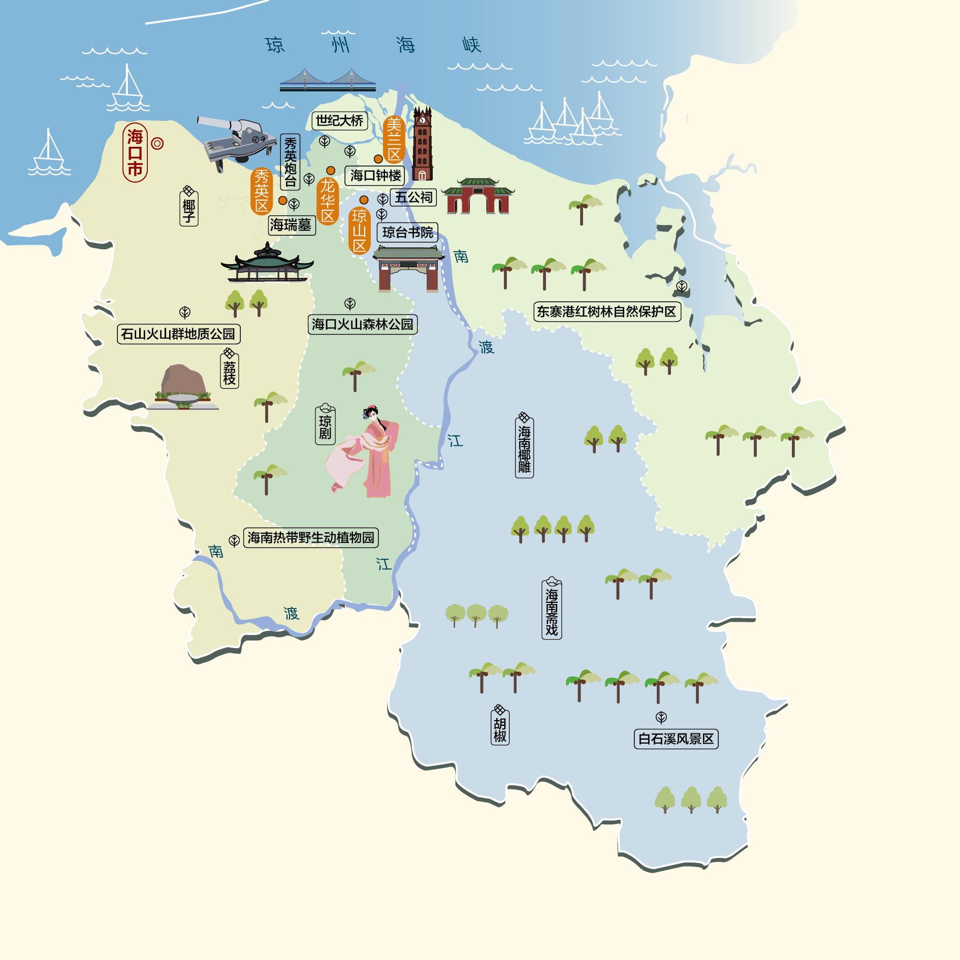 海口人文地图