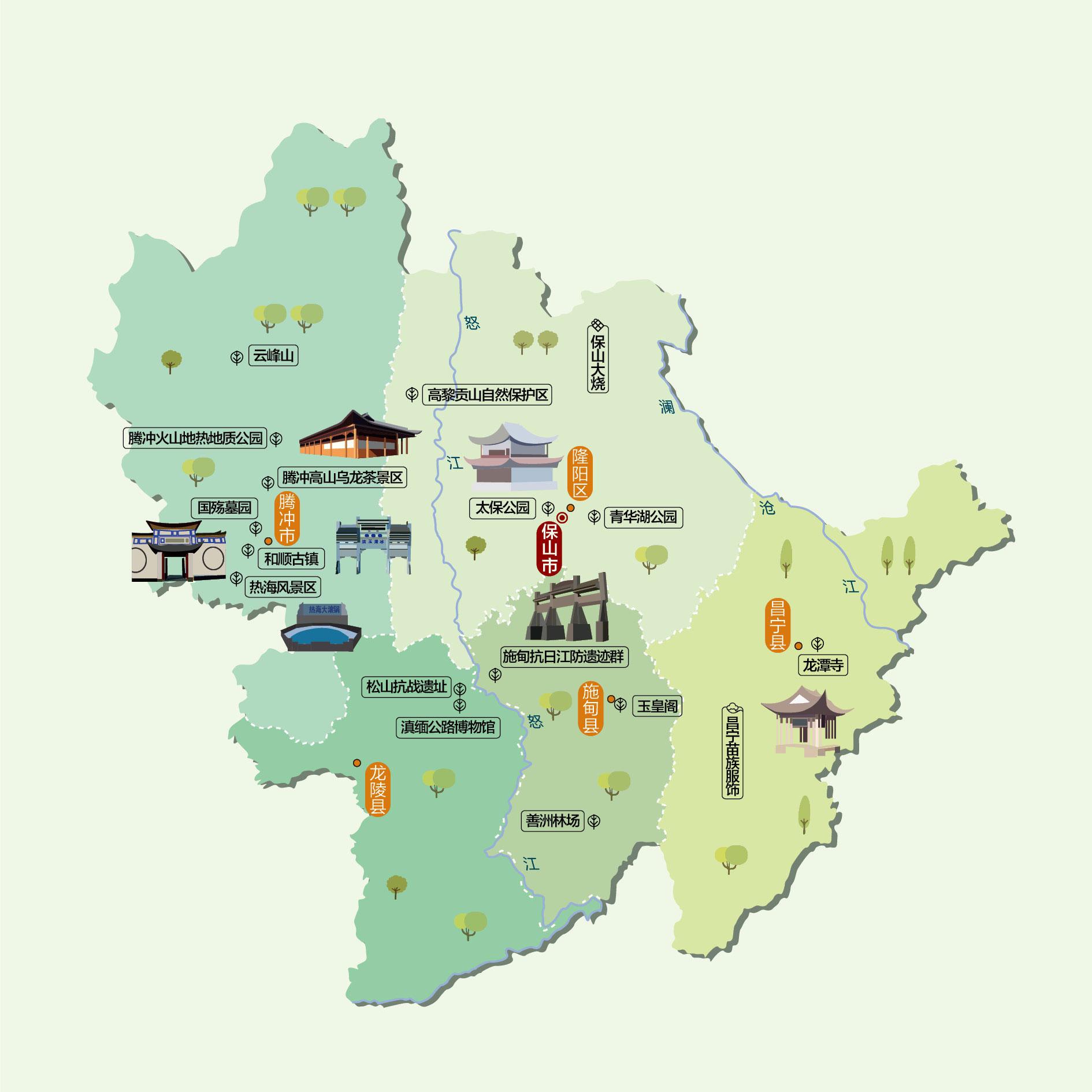 保山人文地图