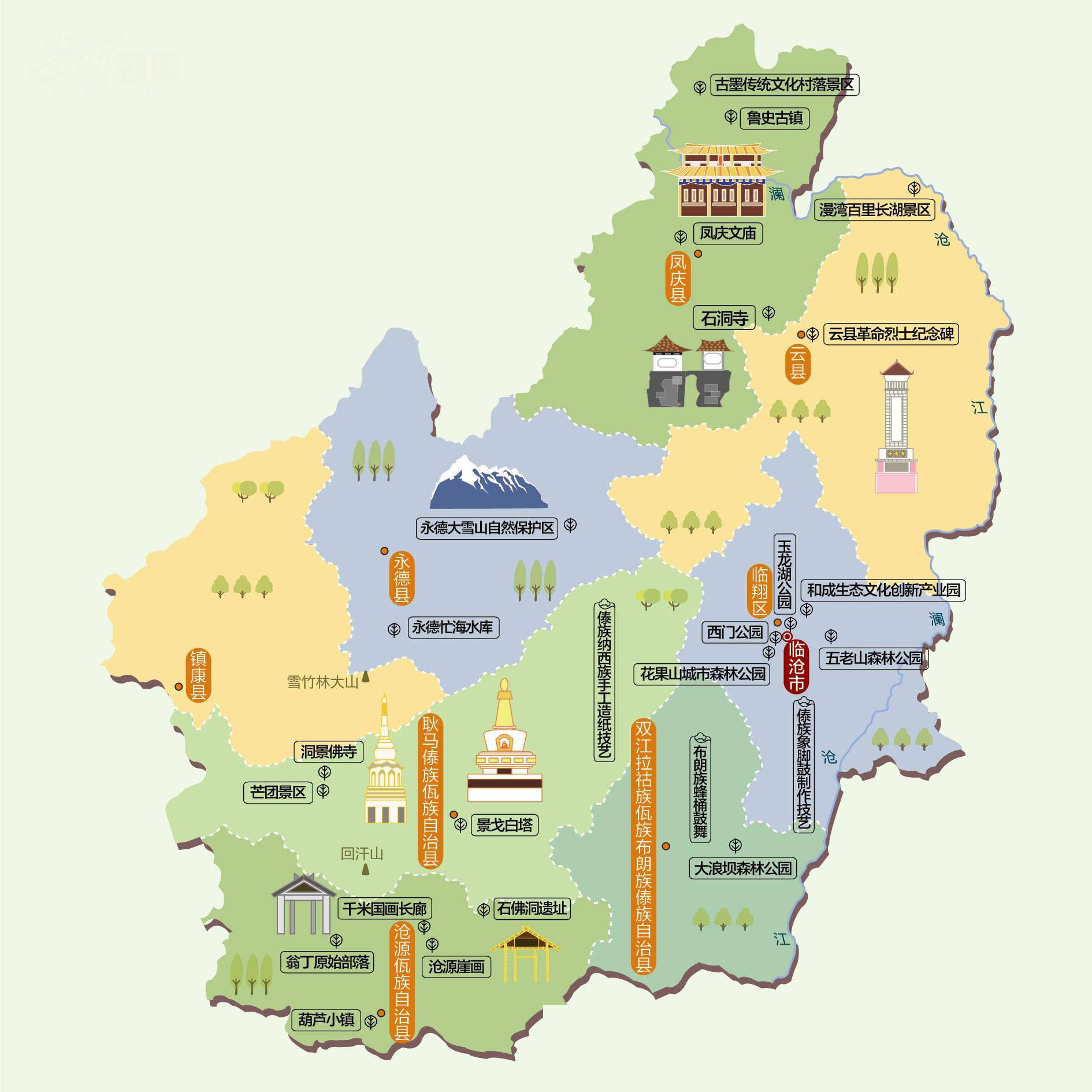 临沧人文地图