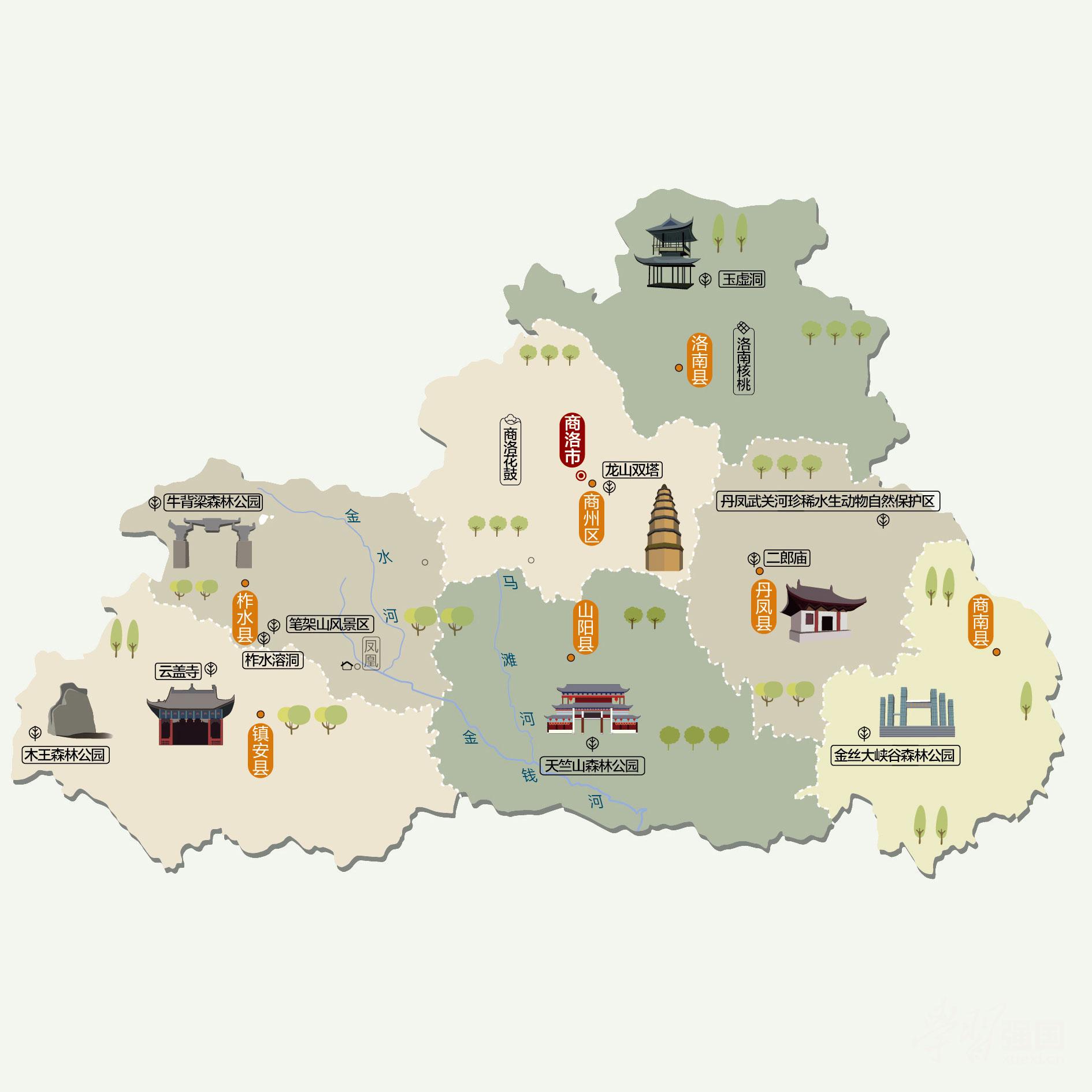 商洛人文地图