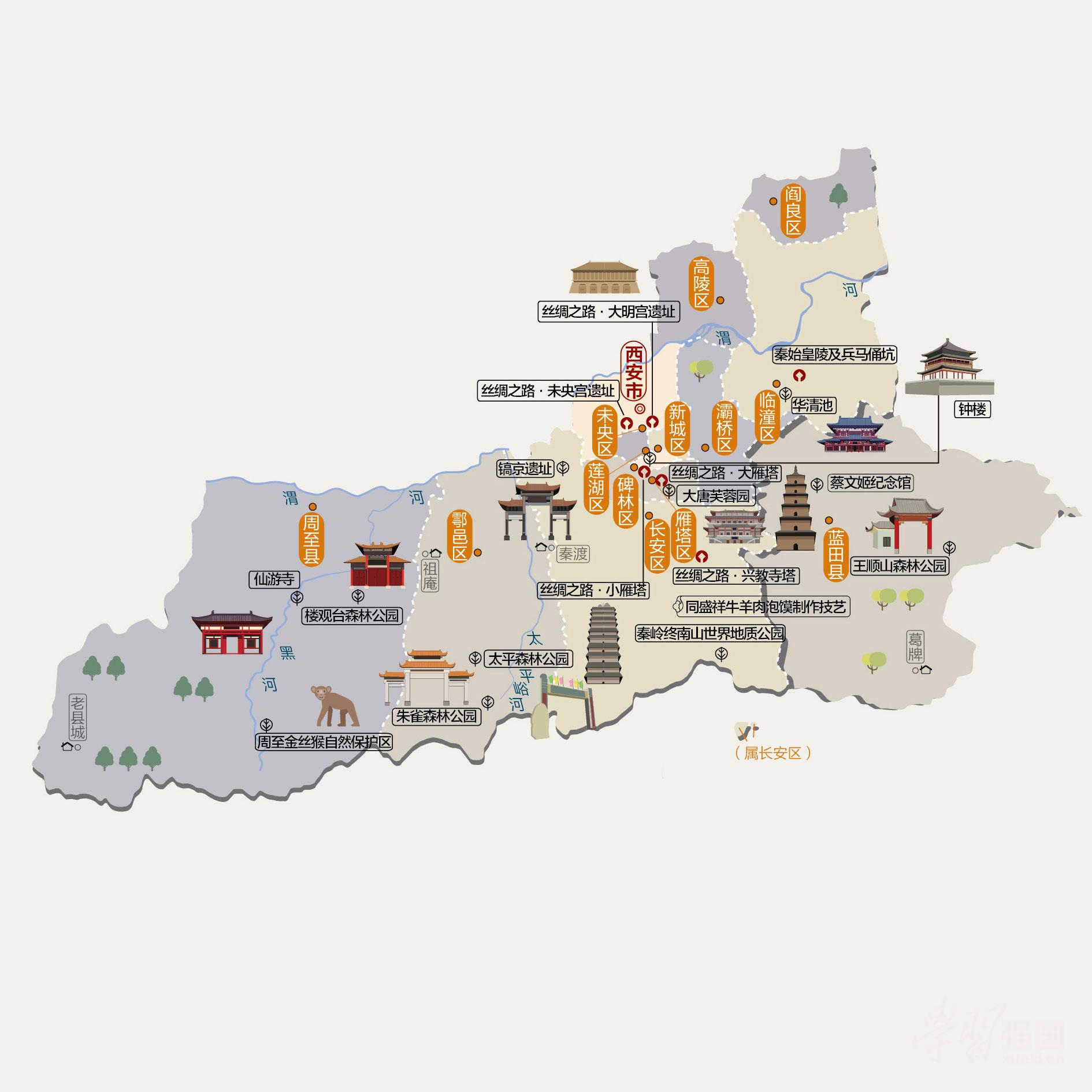 西安人文地图