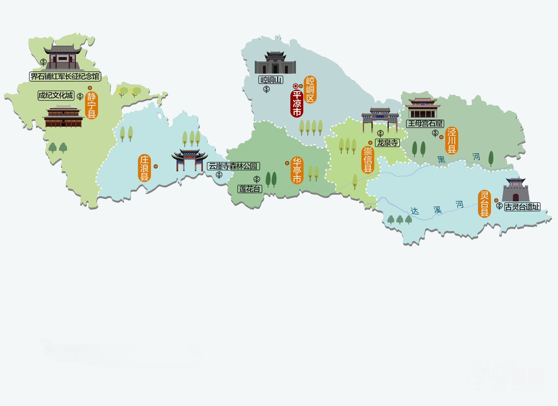 平凉人文地图
