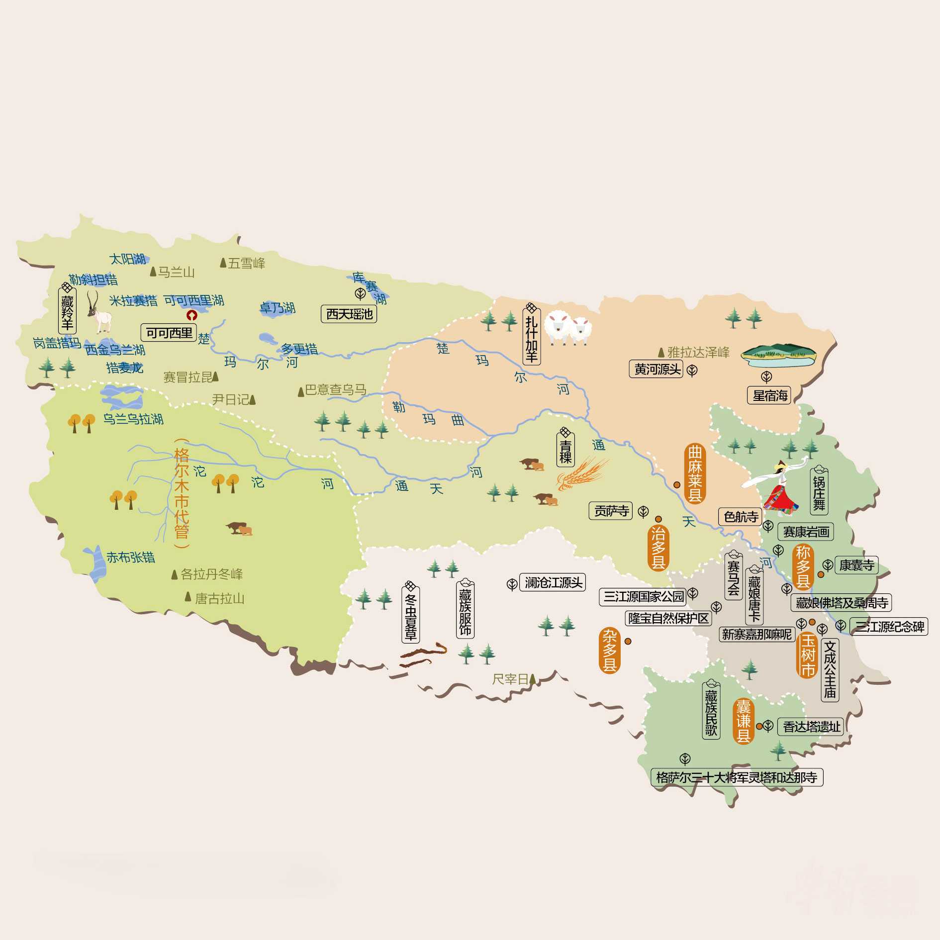 玉树州人文地图