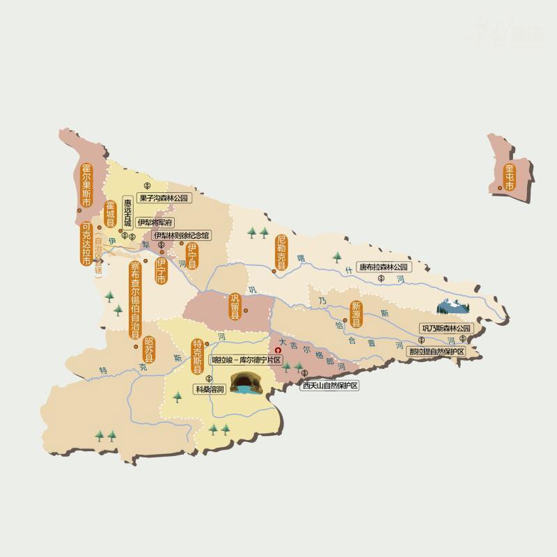 伊犁人文地图