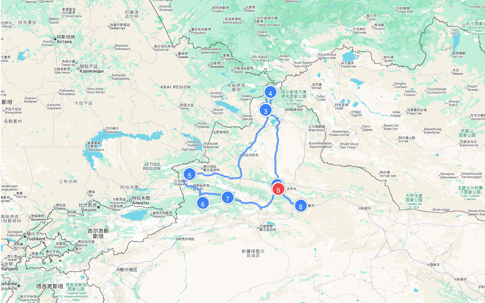 路线地图