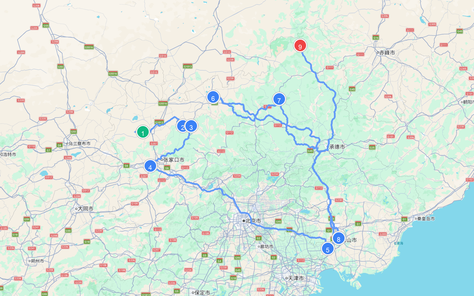 路线地图