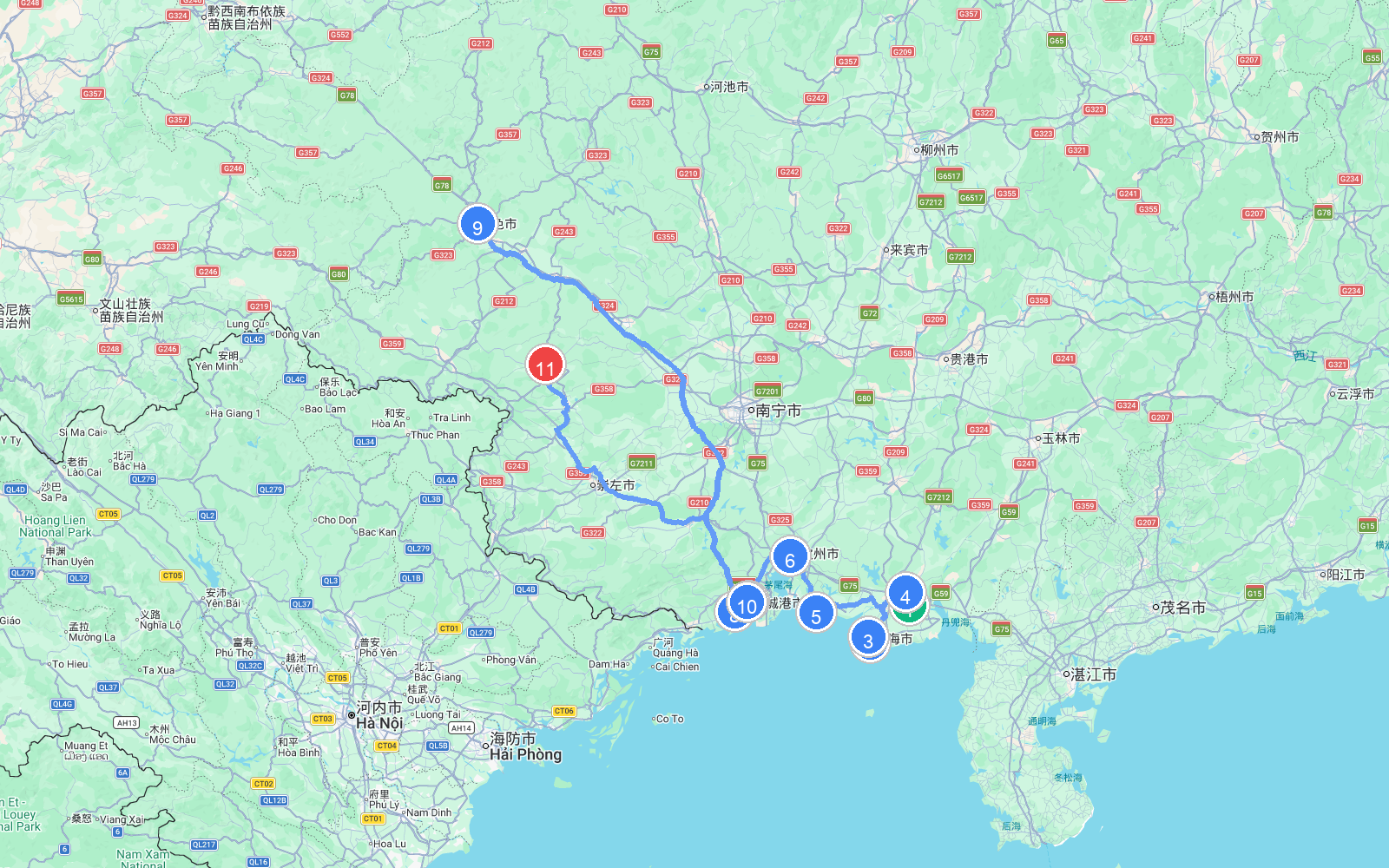 路线地图